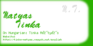 matyas tinka business card